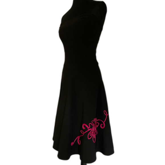 Vtg Ruby Rox Rockabilly 50s inspired Strapless Dress Sz 5Retro Y2K Party Pinup - Picture 2 of 11